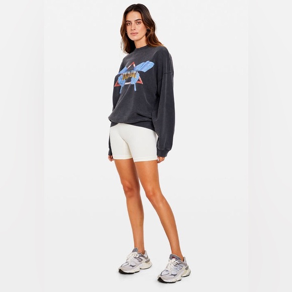 SOLD Anine Bing Harvey Crew Neck Butterfly in Washed Black Grey size M - Picture 11 of 15